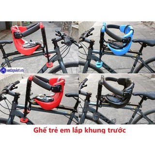 Ib shop nhận giá tốt - Ghế xe đạp cho bé, ghế lắp trước cho mọi loại xe đạp, xe đạp thông dụng, xe đạp thể thao có dây đ