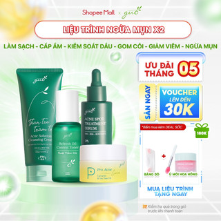 Bộ ngừa mụn x2, kiểm soát dầu, gom cồi nhanh chóng - 4 sản phẩm GUO
