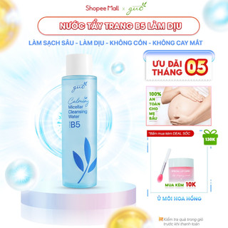 Nước Tẩy Trang B5 Làm Sạch Sâu, Làm Dịu, Cấp ẩm không cồn, không cay mắt dành cho mẹ bầu -  Calming Micellar Water GUO
