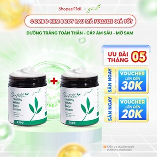  2 Kem Body Rau Má Fullsize Dưỡng Trắng Toàn Thân, Cấp Ẩm Sâu, Thẩm Thấu Nhanh, Không Nhờn Rít 500g GUO