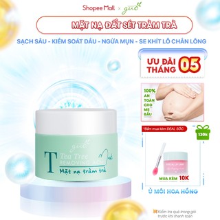 Mặt nạ đất sét tràm trà cải thiện mụn, sạch sâu, se khít lỗ chân lông dành cho mẹ bầu - GUO Tea Tree Mask 50g