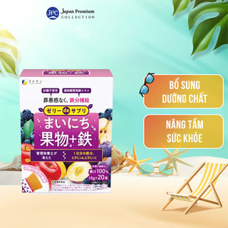 Thạch hoa quả bổ sung sắt, chất xơ, vitamin EVERYDAY FRUIT JELLY &  IRON - Fine Jpan (200g)