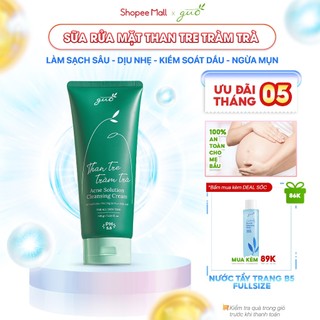 Sữa Rửa Mặt Than Tre Tràm Trà An Toàn Cho Bà Bầu pH 5.5, Không Sulfate, Kiềm Dầu, Ngừa Mụn Hiệu Quả GUO 100g