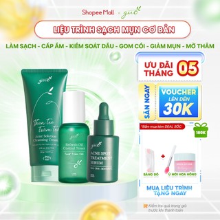 Bộ sạch mụn cơ bản, dịu nhẹ, 3 sản phẩm Hiệu Quả Tối Ưu - GUO