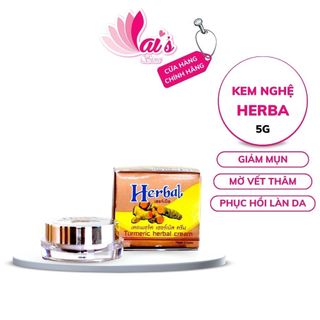 Kem nghệ herbal curcumin cream thái lan 5g giảm thâm mụn, dưỡng trắng da, mờ nám, ngừa lão hoá da