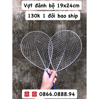 1 đôi vợt cá inox 18x24cm.