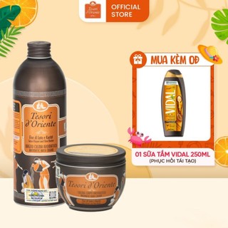Combo Tesori d'Oriente Sữa Tắm 500ml và Kem Dưỡng Thể 300gr nhập khẩu chính hãng từ Ý
