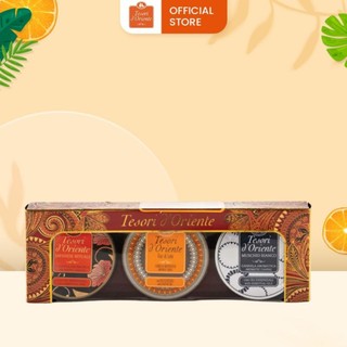 Nến thơm mini Tesori d’Oriente 110gr nhập khẩu chính hãng từ Ý thư giãn với 3 tầng mùi hương
