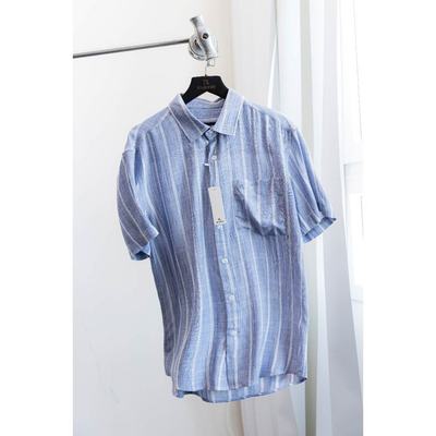 [Bigsize] Áo sơ mi BR PREMIUM tay ngắn vải linen mềm mỏng mịn nhẹ thoáng mát, form regular fit- Bravery