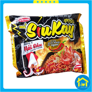 Mì siukay hương vị hải sản gói 128g, mì cay - combo 4 gói / 10 gói