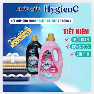 Nước giặt xả HygienC Việt Nam 3in1: giặt - xả - lưu hương
