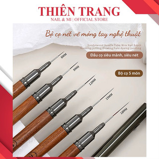 Cọ nét cán gỗ cao cấp - cọ râu vẽ nét - cọ nét siêu mảnh chuyên vẽ nét cao cấp - cọ vẽ gel nổi nail