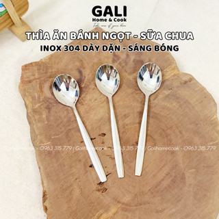 Thìa muỗng ăn bánh, ăn sữa chua, múc gia vị, thìa cho bé ăn cơm inox 304 cao cấp | GaliHomecook