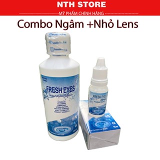 [GIÁ SỈ] COMBO Nước Ngâm , Nhỏ Mắt Lens kính áp tròng chuyên dụng Fresh eyes