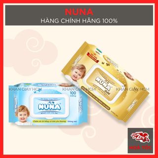 Khăn ướt cho bé nuna gold / nuna không mùi - 100 tờ / gói - hàng chính hãng
