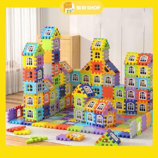 Đồ chơi xếp hình sáng tạo lắp ghép khối xây dựng cho bé - Đồ chơi lắp ráp ghép hình kiến trúc