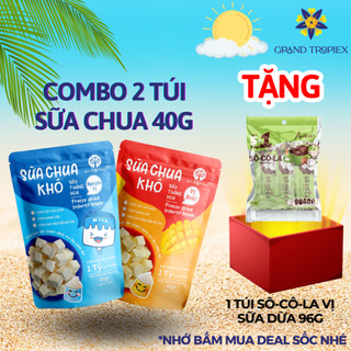 COMBO 2 Sữa Chua Khô MycoSpring hoa quả sấy thăng hoa - Hỗ trợ tiêu hóa - Kèm quà tặng