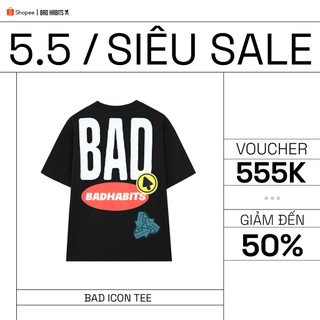 Áo Thun Unisex Bad Habits- Black Bad Icon Tee - Local Brand Chính Hãng