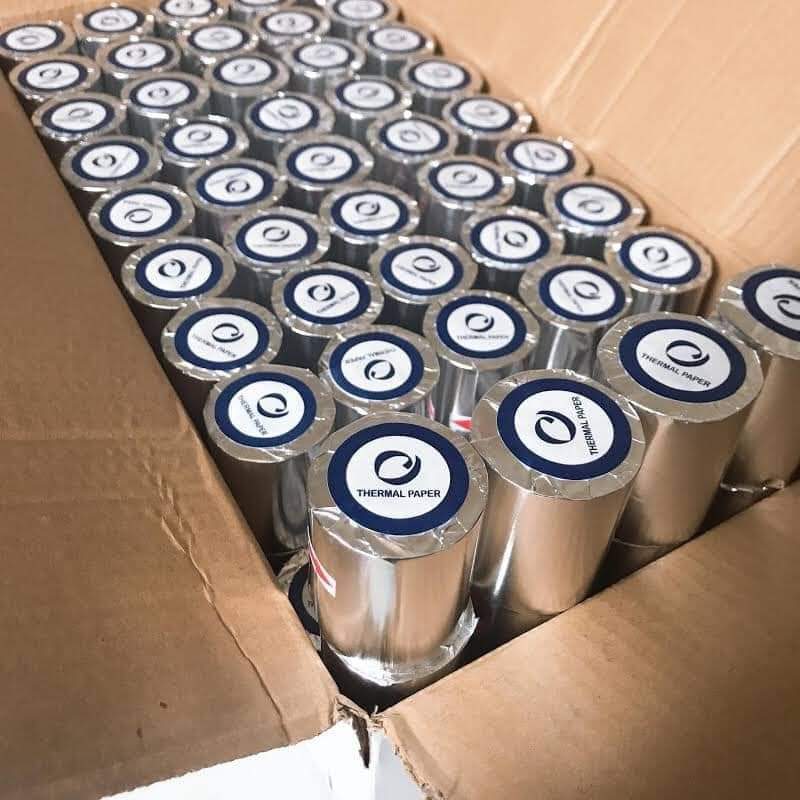[THÙNG100 CUỘN] GIẤY IN BILL K58x45 Giấy in nhiệt K57*45 giấy in hoá đơn K57 K58 giấy nhiệt cafe [10