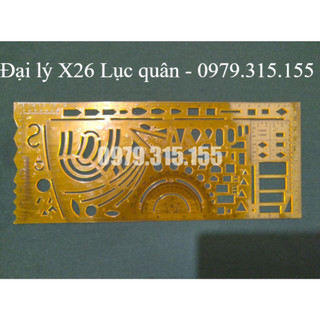 Thước chỉ huy tham mưu vàng 28x11.5cm