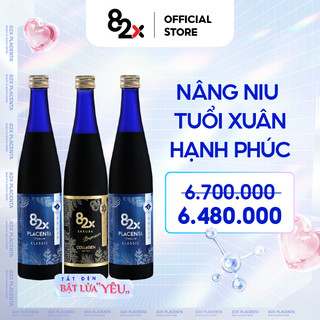 Làn Da “SƯƠNG MAI MỌNG MƯỚT” với Combo 3 Chai 82X Placenta - 82X Sakura Collagen - 82X Placenta, 500ml/Chai Đến Từ Nhật