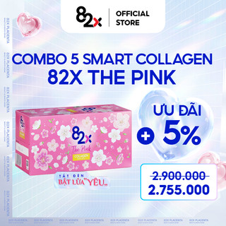 Combo 5 hộp  - 82X The Pink Collagen 1000mg Collagen, Vitamin C và Khoáng Chất Đến Từ Nhật Bản (100ml/chai)