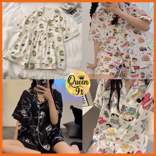 Bộ Pijama, Đồ Bộ Mặc Ở Nhà Cho Nữ Dáng Cộc xinh xắn dễ thương Shin chan mẫu mới