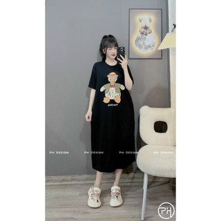 Đầm bầu, Váy bầu BBE366N Chất cotton