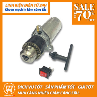 Khoan Mini cầm tay siêu khỏe 12V Tặng kèm công tắc.