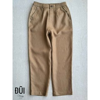 Quần đũi nam cạp chun ống đứng dài nâu M5