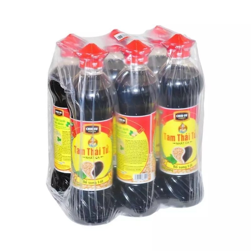 Lốc 6 Chai Nước Tương Tam Thái Tử Nhất Ca, Nhị Ca 500ml