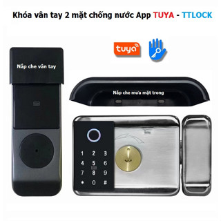 Khoá vân tay cho cửa sắt  tùy chọn App Tuya / TTLOCK