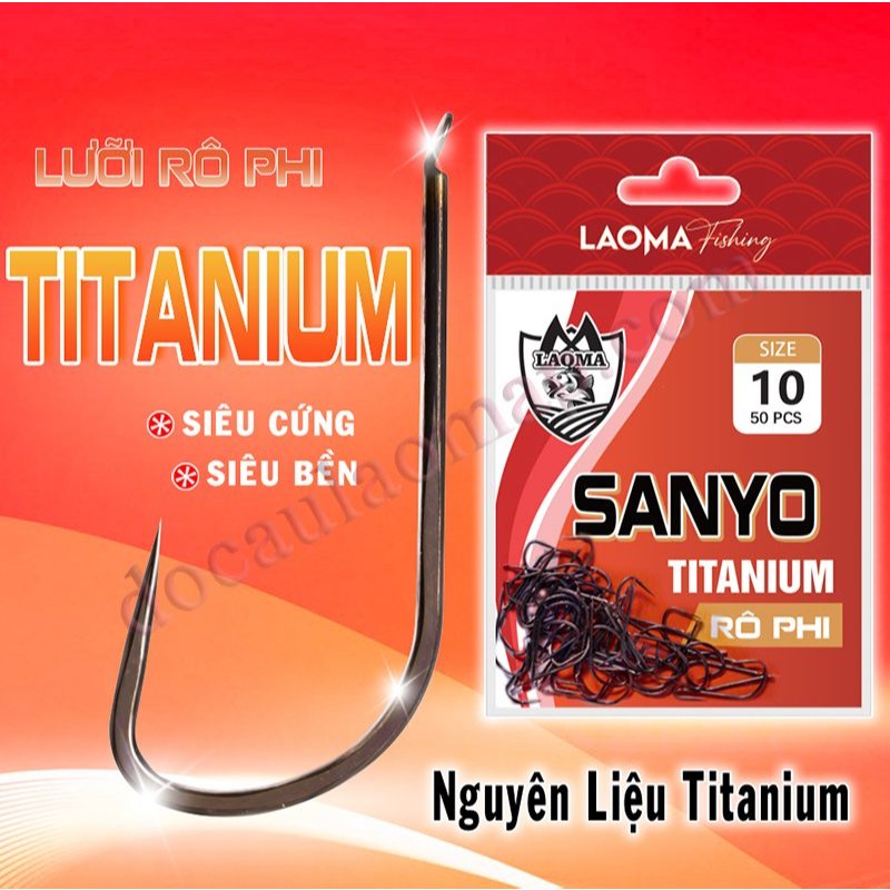 Lưỡi Câu Rô Phi Titanium Gói 50 Lưỡi