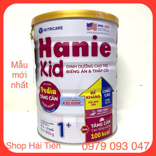 Sữa Hanie Kid 1+ ( cho trẻ biếng ăn và suy dinh dưỡng ) lon 850g -  date: 10/2025