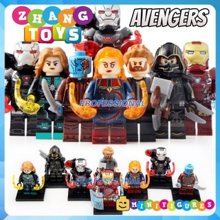 Đồ chơi Xếp hình Iron Man Captain Marvel Nebula War Machine Thor Ronin Hawkeye Minifigures Xinh X0258