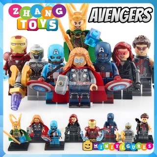 Đồ chơi Xếp hình Người sắt Iron Man Chitauri - Captain America - Loki Thor - Hawkeye Black Widow Minifigures Xinh X0259