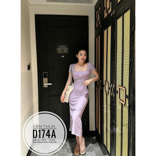 BIGSIZE Đầm Thun body dáng dài D174A