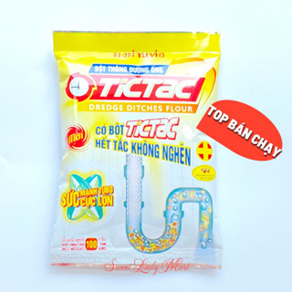 [MIỄN SHIP] 10 Gói (Tặng 1) Bột Thông Tắc Cống TICTAC Bồn Cầu Bồn Rửa Bát Bồn Rửa Mặt Đường Ống (100g / Gói)