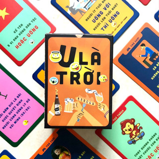 Bộ bài drinking game nốc out thẻ bài huệ uống thử thách cùng bạn bè cho nhóm cặp đôi 100 lá U Là Trời Temo Toys