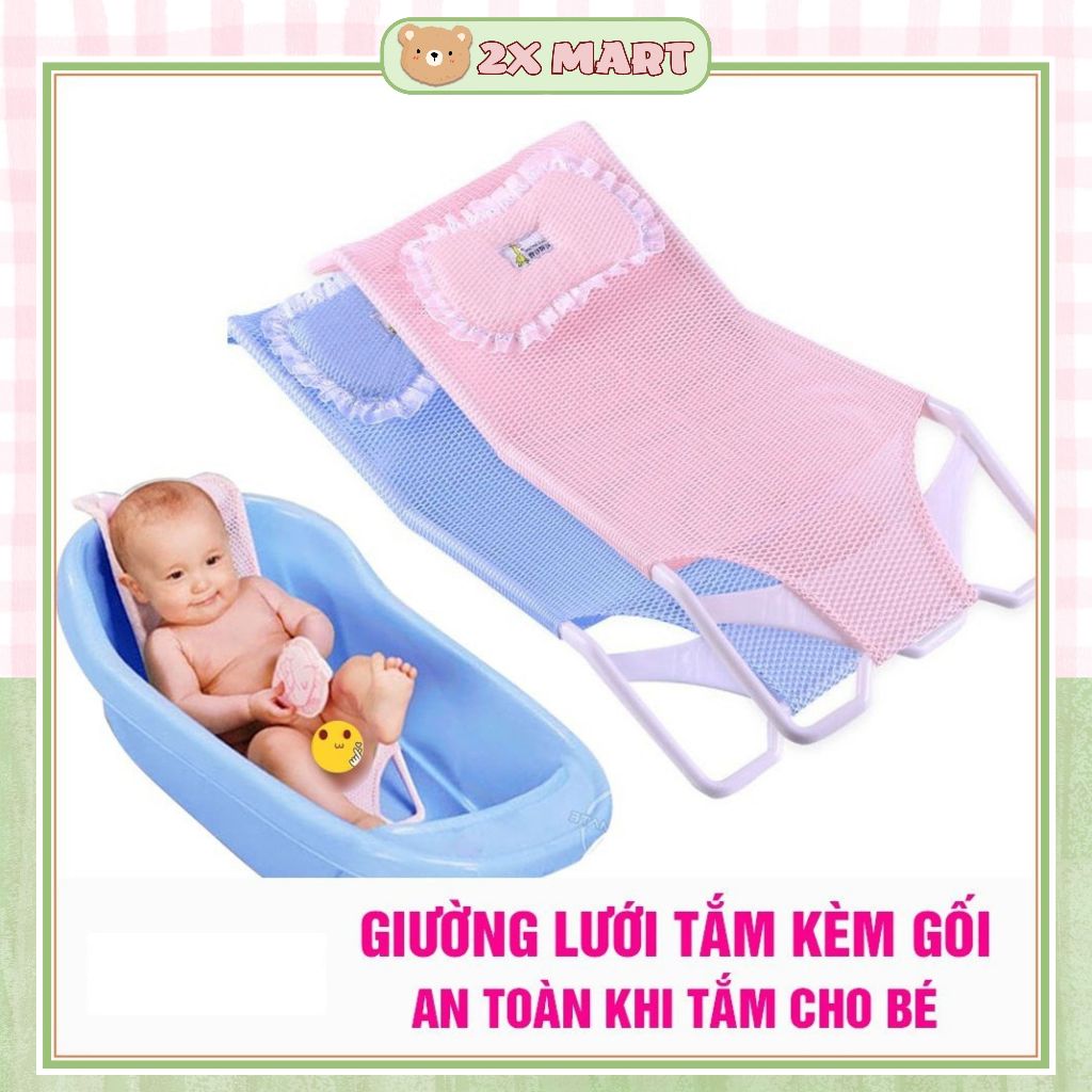 Lưới tắm kèm gối cho bé