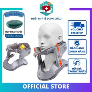 Đai hơi kéo dãn cột sống cổ C03. Công nghệ sưởi ấm hồng ngoại kết hợp kéo dãn, cố định giúp giảm đau cổ vai gáy hiệu quả