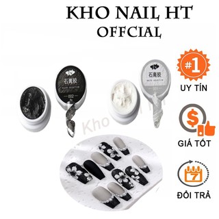 Gel xi măng Trắng Đen gel thạch cao trang trí móng siêu đẹp