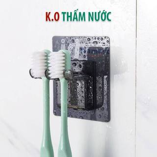 Kẹp Đựng Bàn Chải Móc Treo Giữ Dao Cạo Dán Tường Phòng Tắm Đa Năng Siêu Dính Tiện Lợi