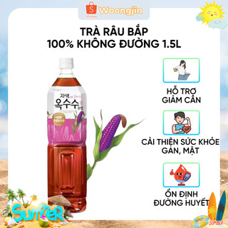 Trà Râu Bắp Không Đường - Woongjin chai 1.5L