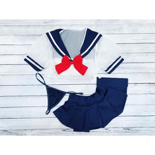 Bộ đồ ngủ cosplay sexy học sinh anime nhật bản chất voan xuyên thấu, đầm ngủ nữ cosplay nữ sinh trong suốt- tt005