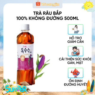 Trà Râu Bắp Không Đường - Woongjin chai 500ml