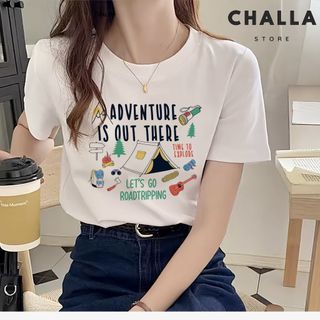 Áo thun nữ form vừa Chất Cotton 100% thoáng mát mềm mịn, màu TRẮNG tay ngắn cổ tròn, nhiều hình in