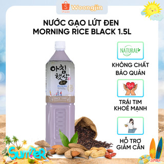 Nước gạo lứt đen Morning Rice Black 1.5L - Woongjin chai
