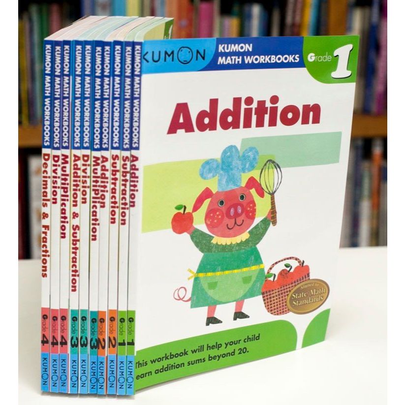 Sách - Kumon Math Workbook nhập màu 10 quyển