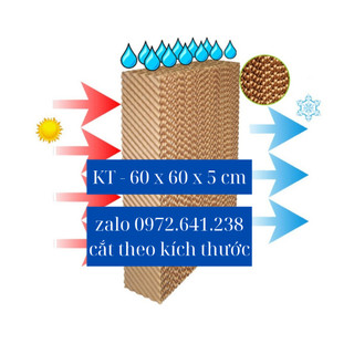 Tấm làm mát quạt hơi nước cooling pad kt 60 x 60 x 5